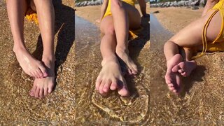 Natalie Roush Feet Tease On Beach PPV Video Leaked