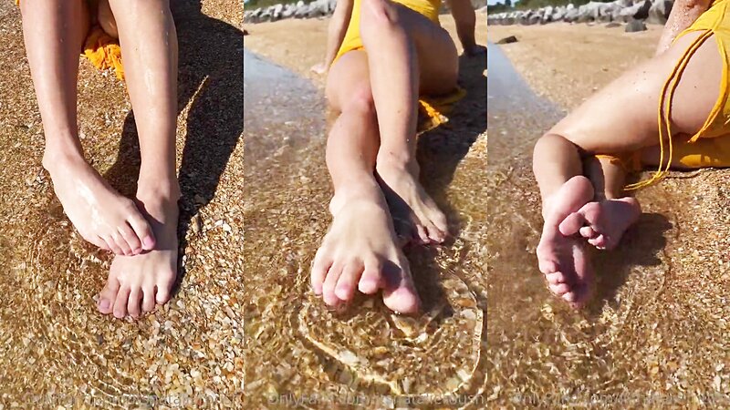 Natalie Roush Sexy Feet Tease on Beach