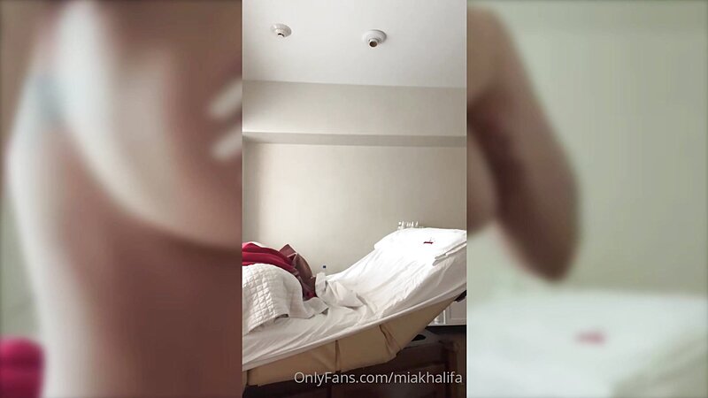 Mia Khalifa Nude Thong Lingerie Tease