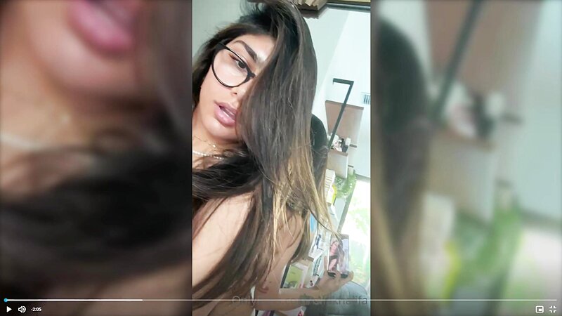 Mia Khalifa Topless Handbra Fun