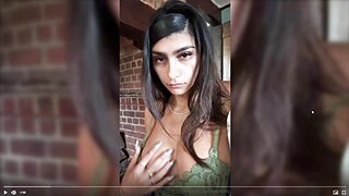 Mia Khalifa Fireplace Striptease Onlyfans Video Leaked