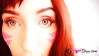 MyKinkyDope DVa OverWatch Cosplay Handjob FootJob JOI Video