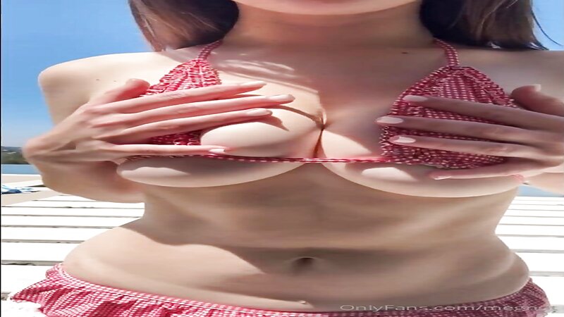 Megnutt02 Outdoor Tits Teasing