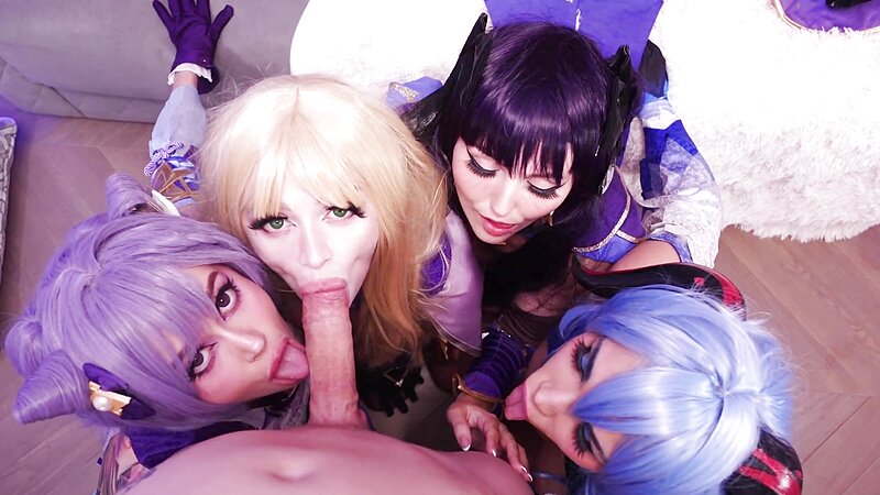 Octokuro and Leah Meow Purple Orgy Party