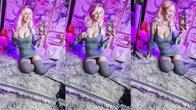 LienSue Blonde Cosplay Lingerie Show