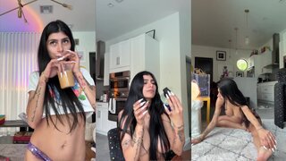 Mia Khalifa Onlyfans Topless Live Yoga Video