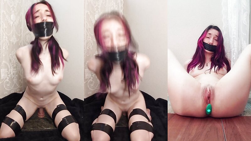 Tinyyfairyy_k Naked Vibrator Play and Gagged