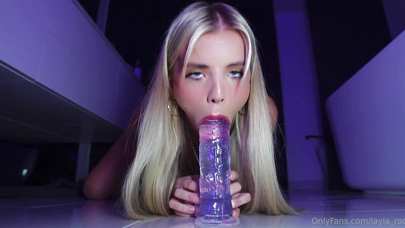 Lily Lanes Big Dildo Riding action