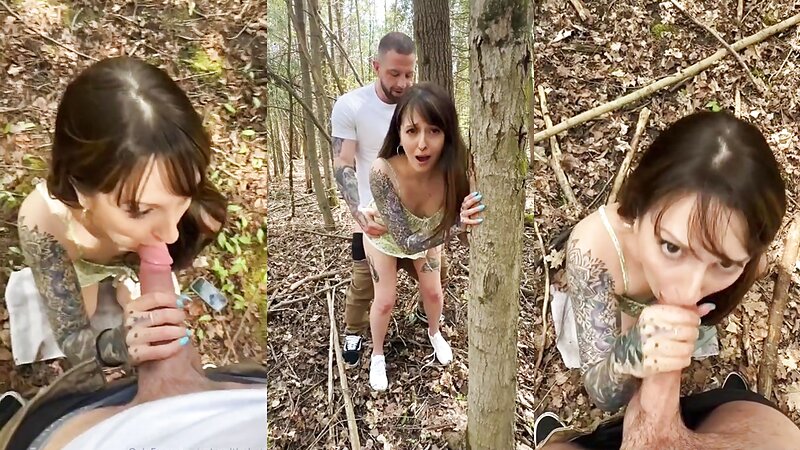 Catandthebat Forest Blowjob and Facial Sex