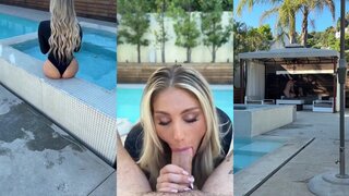 Kayley Gunner Poolside Blowjob Facial Video Leaked