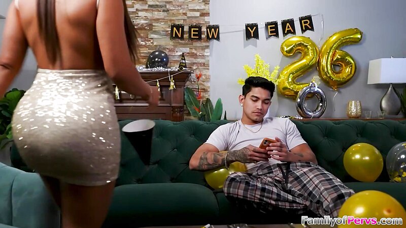 Brandy Salazar Horny Latina Stepmom Birthday Doggystyle Fuck and Sloppy Blowjob on Stepson