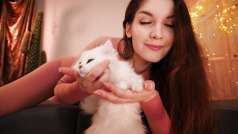 KittyKlaw ASMR Ear Licking Roleplay with Cat