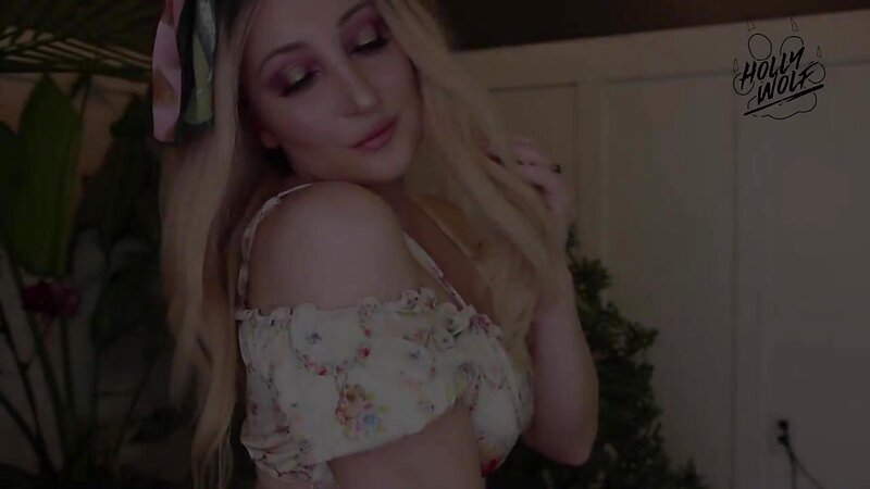 Holly Wolf Naked in Floral Thong