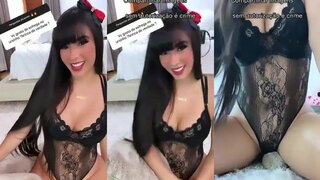 Juliana Bonde Nude Black Lingerie Teasing Porn Video Leaked