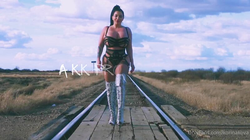 Korina Kova Big Tits in Black Lingerie