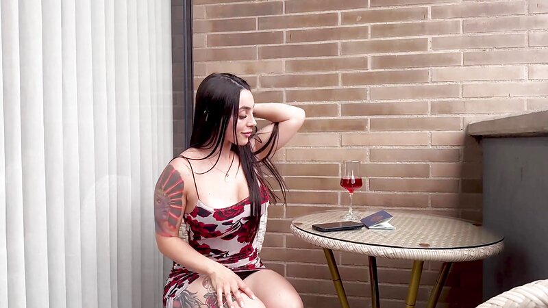 Nefernikk Latina with Big Tits Gets Wrecked in BWC Blowjob and Cowgirl on Couch