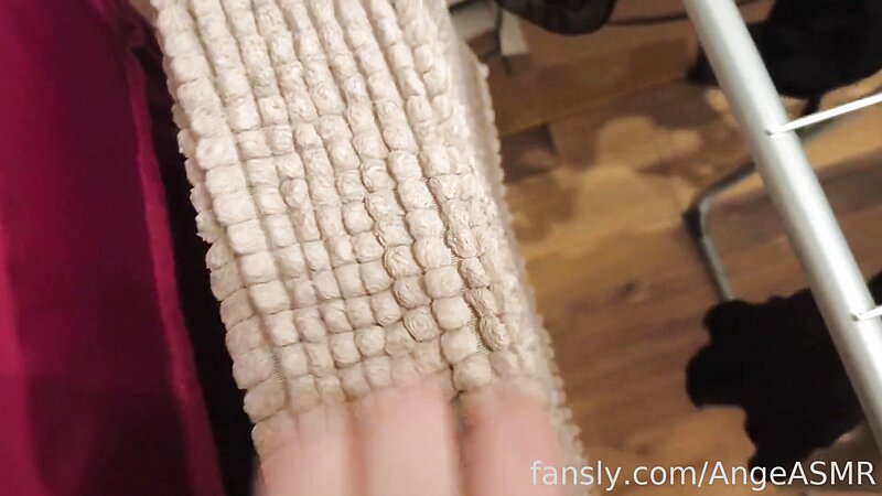 Ange ASMR Erotic Mirror Taps and Fabric Sounds with Lens Licking