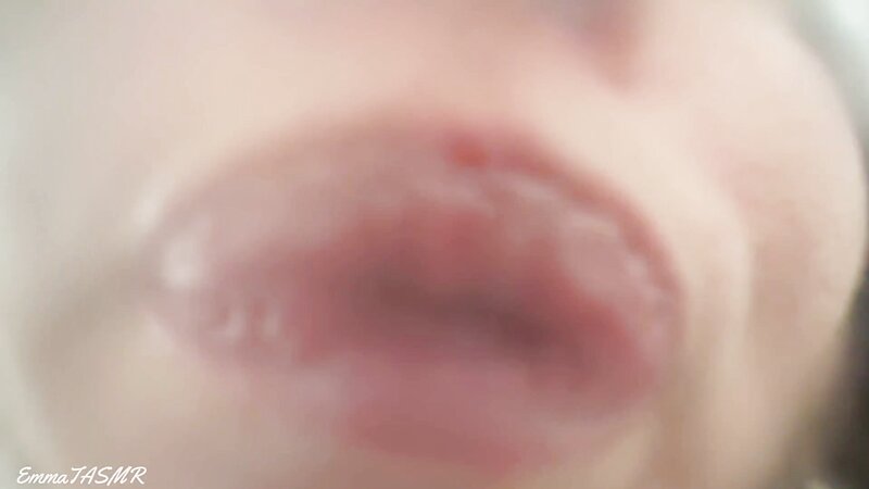 EmmaTASMR ASMR Roleplay with Actual Lens Licking, Wet Kisses, and Intimate Mouth Sounds