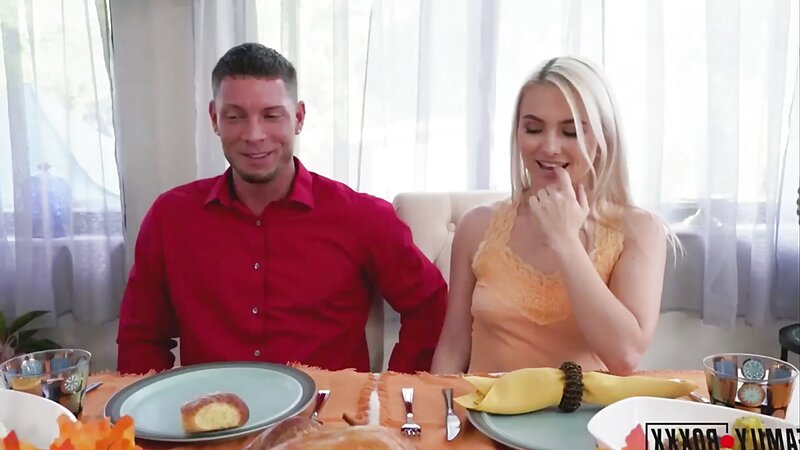 Blonde Milf in Steamy Interracial Threesome Thanksgiving Fuck with Big Dick Anal and Cowgirl Ride