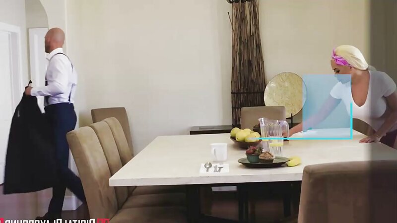 Johnny Sins Fucks Busty Maid in Steamy Threesome with Double Penetration and Creampie