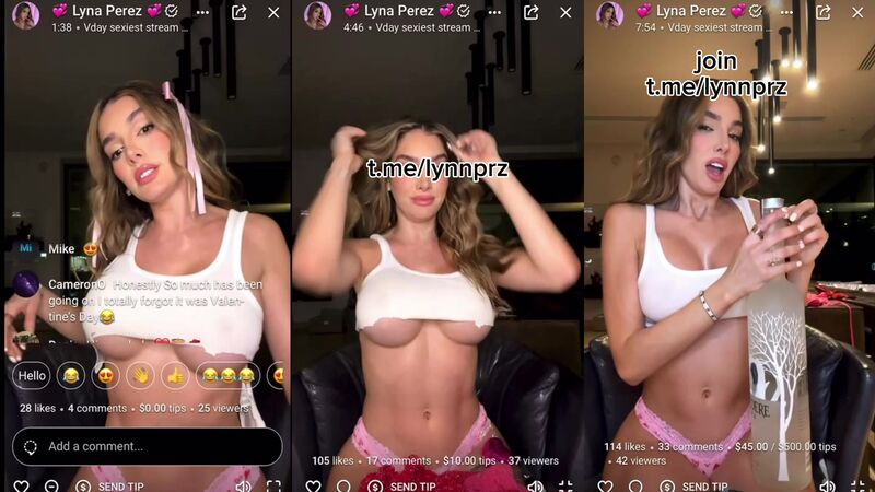 Lyna Perez Twinking Ass in Bikini During Livestream Clip