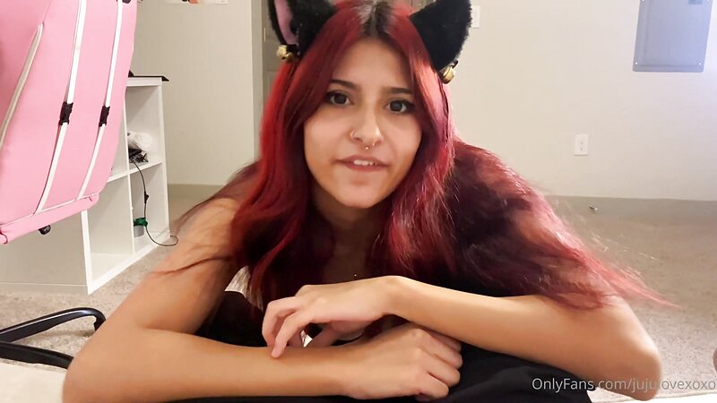 Waifujuju Redhead Milf Blowjob and Titty Fuck with Cat Ears Creamed