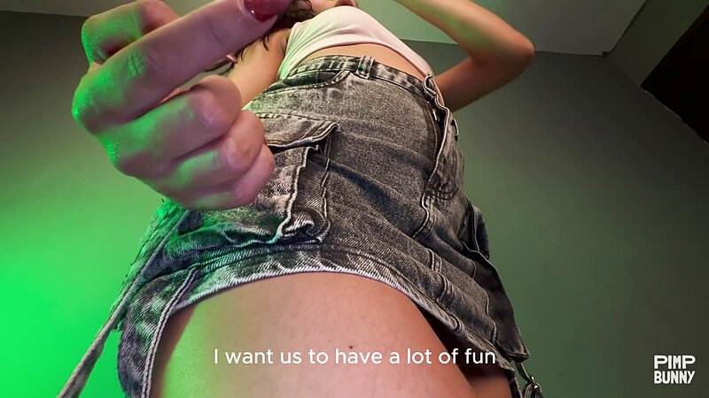 Celeste Soto Skirt Roleplay Teasing with Toys on Ass and Pussy