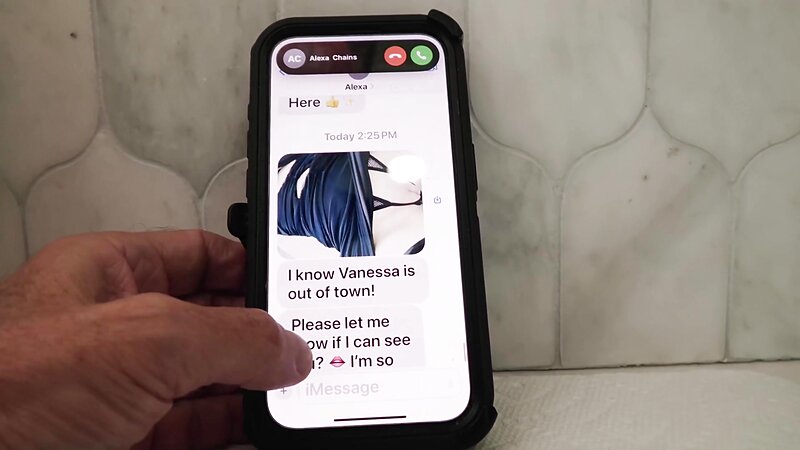 Alexa Chains Gives Boyfriend a Deep Rimjob in Lingerie and Thigh Highs