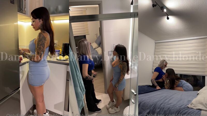 Danyy.Blonde Eats Foxyhoex's Perfect Pussy in Lesbian Threesome with Big Tits and Blowjob Action