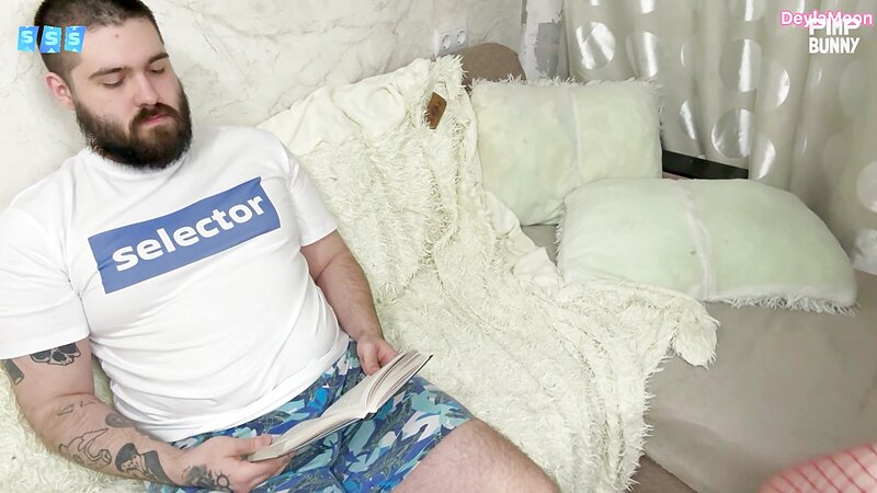 DeylaMoon Big Tits Blonde in Red Lingerie Blowjob and Cowgirl Fuck on Couch