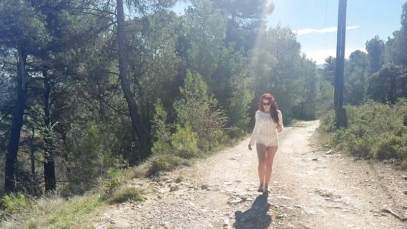 Norah Nova Hot Blonde Blowjob and Doggystyle Sex in Forest Outdoor Sextape