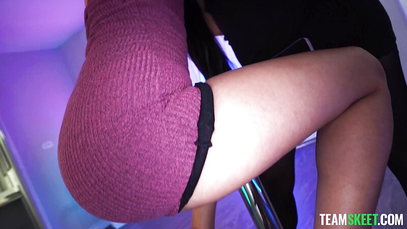 Andreina Deluxe and Kiarra Kai Latina Lingerie Threesome with Hardcore Blowjob and Booty Play