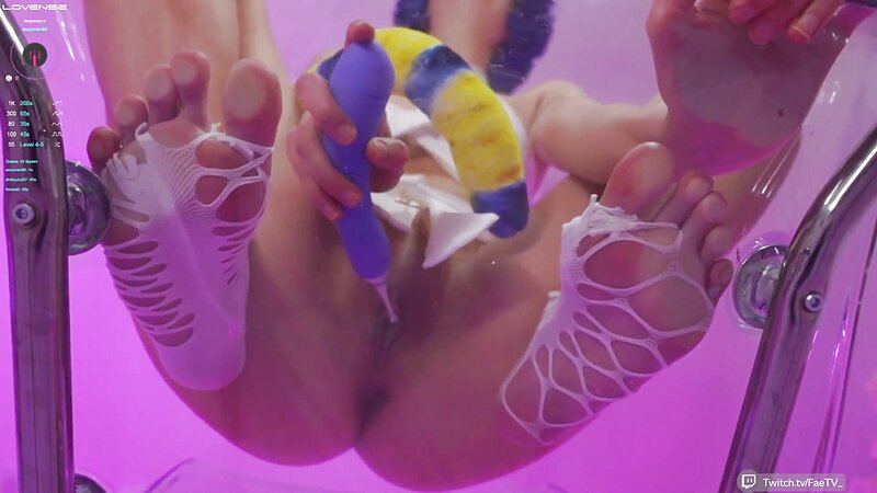 Finleyfae Catgirl Cosplay Solo Masturbation with Butt Plug and Fingering on Live Stream