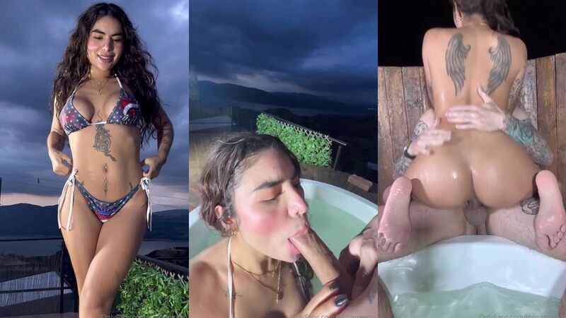 Jois Ramirez Big Tits Latina Blowjob in Outdoor Pool Setting