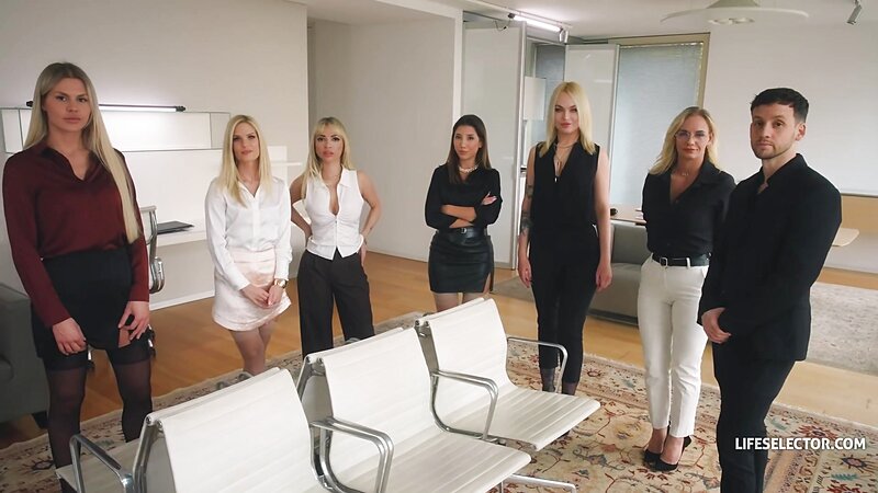 Candee Licious, Gatita Veve, and Layla Scarlett Share POV Blowjob Gangbang