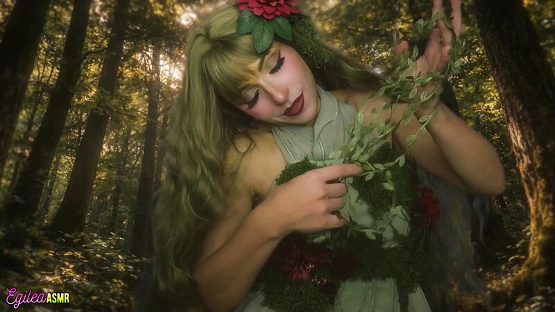Egilea ASMR Forest Nymph Cosplay Kisses Care Session