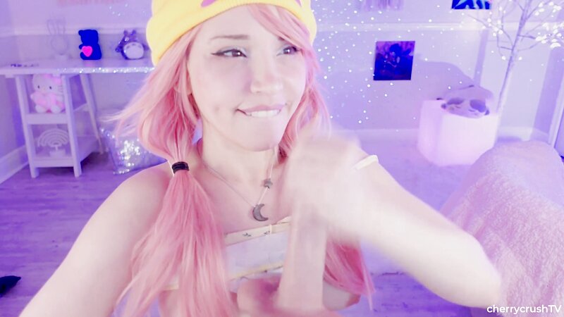 Cherrycrush Double Blowjob and Dildo Riding Masturbation