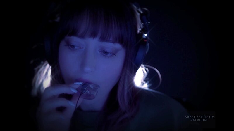 SkepticalPickle ASMR Ear Licking and Soft Whispers on Tiny Ears