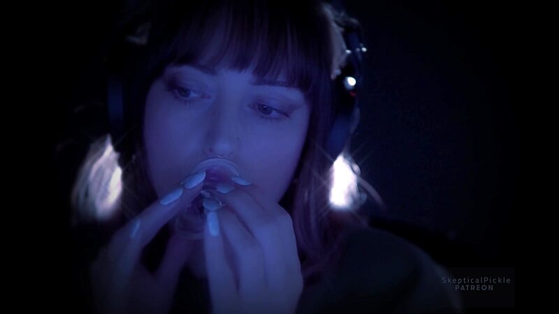 SkepticalPickle ASMR Ear Licking and Soft Whispers on Tiny Ears