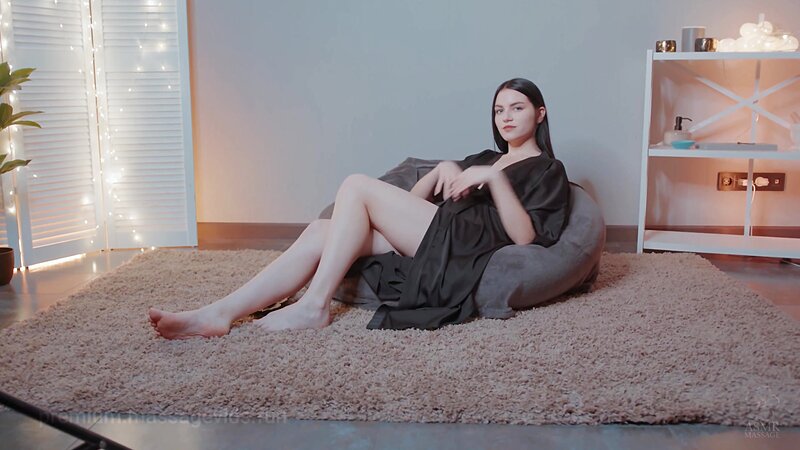 Olga Gives Relaxing ASMR Massage to Nikki on Chair