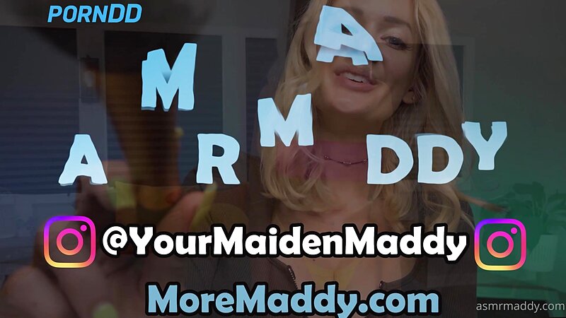 ASMR Maddy Milf Girlfriend Tease and Oily Close-Up Tantalizing