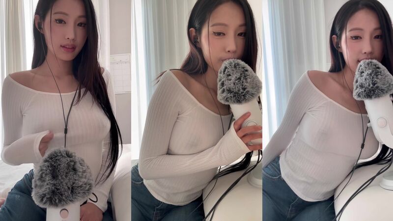 Cristal1 ASMR Girlfriend Roleplay Kissing and Scratching seductive Asian tease