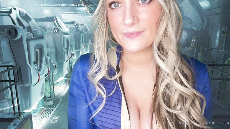 Miss Cassi ASMR Fallout Cosplay POV Blowjob in Vault-Tec Cryopod Roleplay