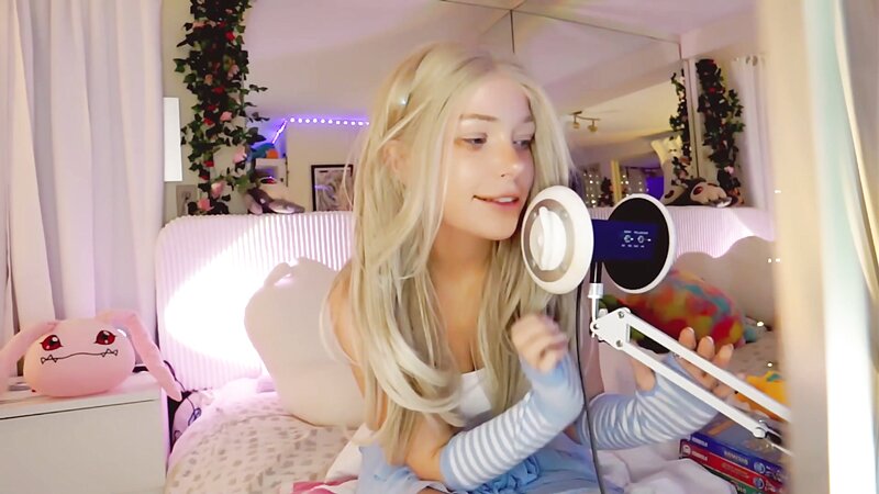 Dollblush ASMR Mouth Sounds and Lipgloss Sensations with Fabric Triggers and Ear Cup Play