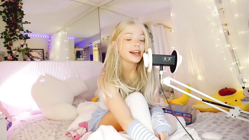 Dollblush ASMR Mouth Sounds and Lipgloss Sensations with Fabric Triggers and Ear Cup Play