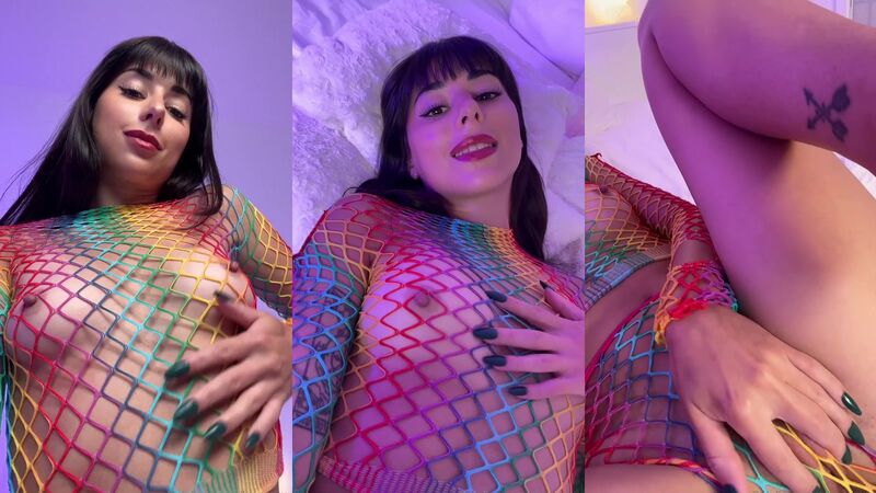 LunaRexx - See My Hard Nipples & Pussy Through Fishnet