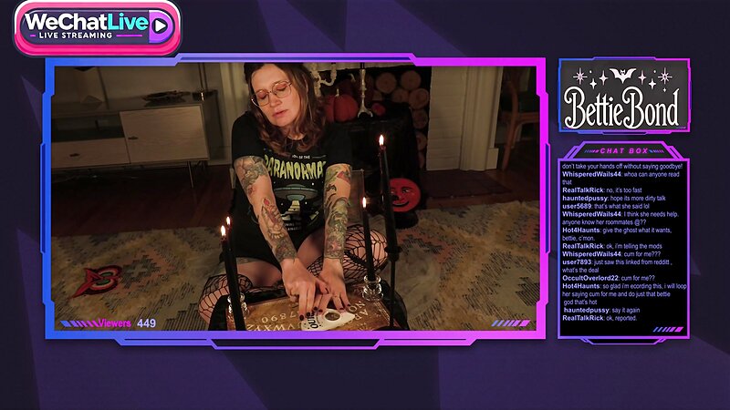 Bettie Bondage - The Seance Possession | Live Stream Goes Wild