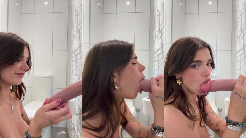 Arikytsya Blowjob on Wall Mounted Dildo