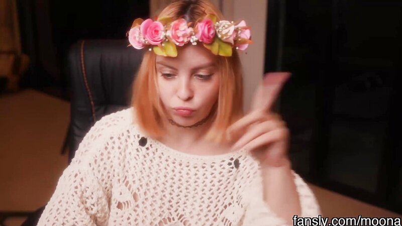 Moona ASMR Blonde Teasing with Nip Slip and Mouth Sounds Striptease Live Stream