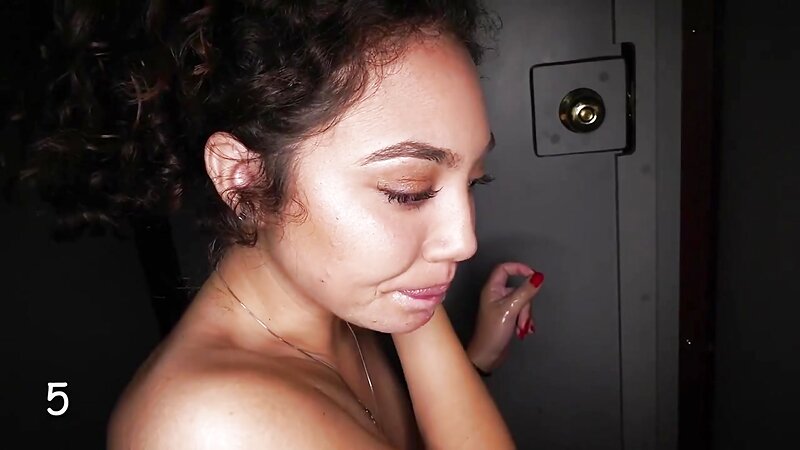 Ora Petite Asian Cheerleader First Gloryhole Blowjob and Swallow